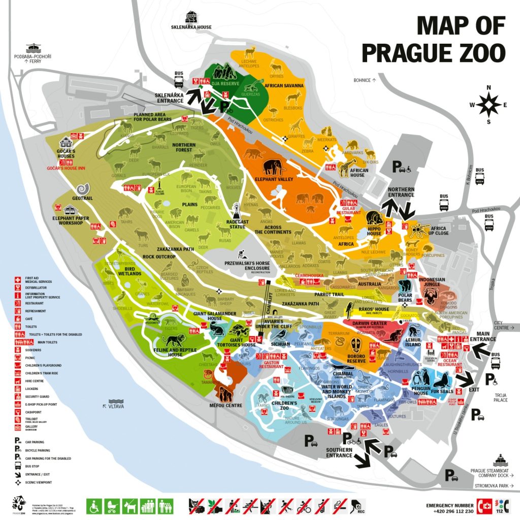 mappa dello zoo di praga
